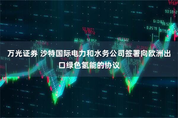 万光证券 沙特国际电力和水务公司签署向欧洲出口绿色氢能的协议