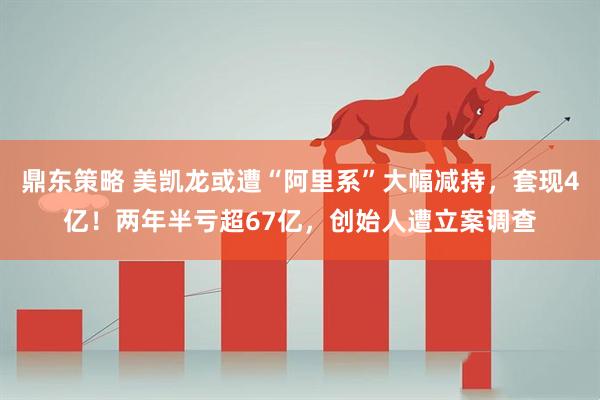 鼎东策略 美凯龙或遭“阿里系”大幅减持，套现4亿！两年半亏超67亿，创始人遭立案调查