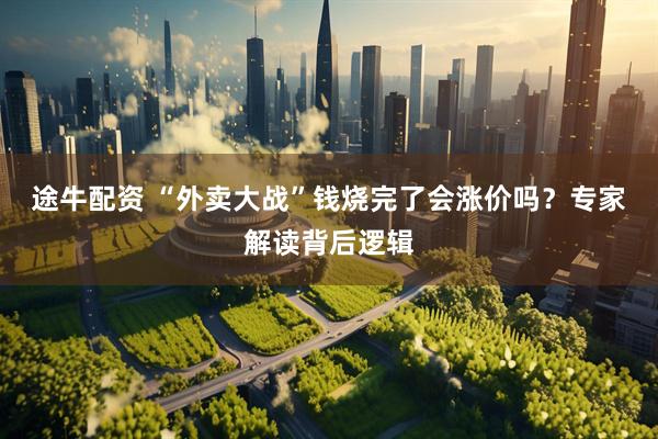 途牛配资 “外卖大战”钱烧完了会涨价吗？专家解读背后逻辑
